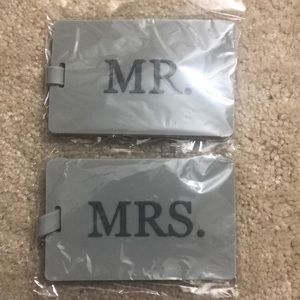 NEW Mr. & Mrs. Luggage Tags